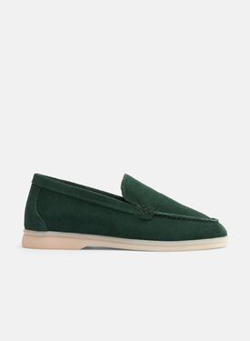 Scarosso Ludovica Girl Green Suede Beige - Suede LUDOVICAKLOAF