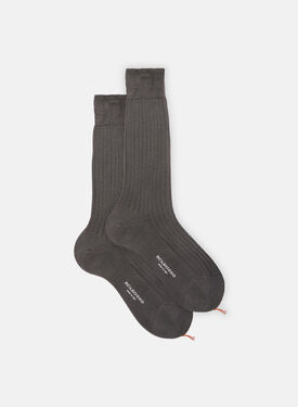 Scarosso Grey Cotton Calf Socks Navy - Cotton CALFCOTTSOCK