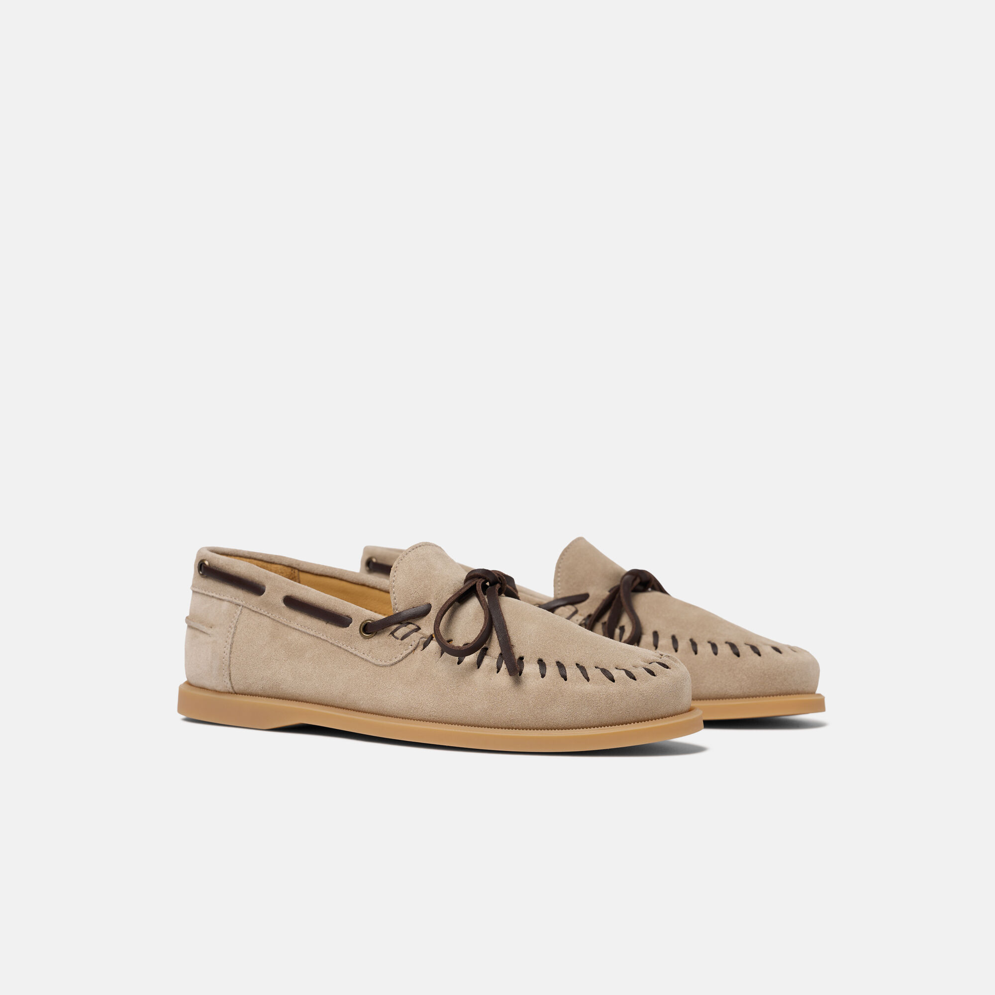 Morgan Sand Stitch Scarosso: Sand - Suede MORGANSBOAT