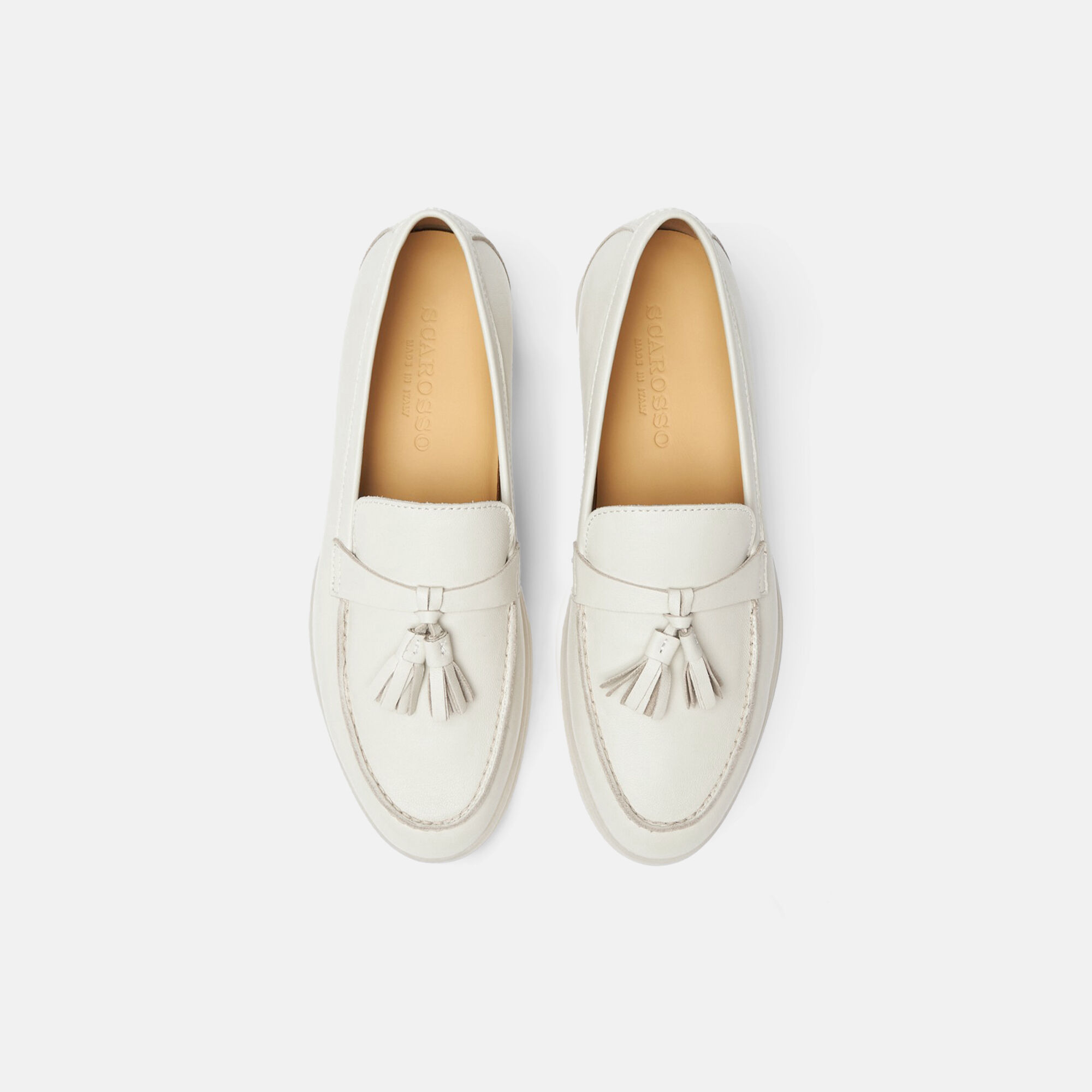 Leandra Off White Loafers for Women Scarosso