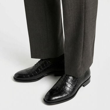 Ignazio Noir Croco Scarosso: Noir - Cuir imprimé croco Ignazio Noir Croco Scarosso: Noir - Cuir imprimé croco IGNAZIOOXFO