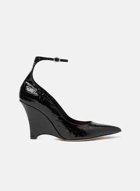 Scarosso Marta III Black Croco Black - Croco-Printed Calf MARTAIIIPUMP