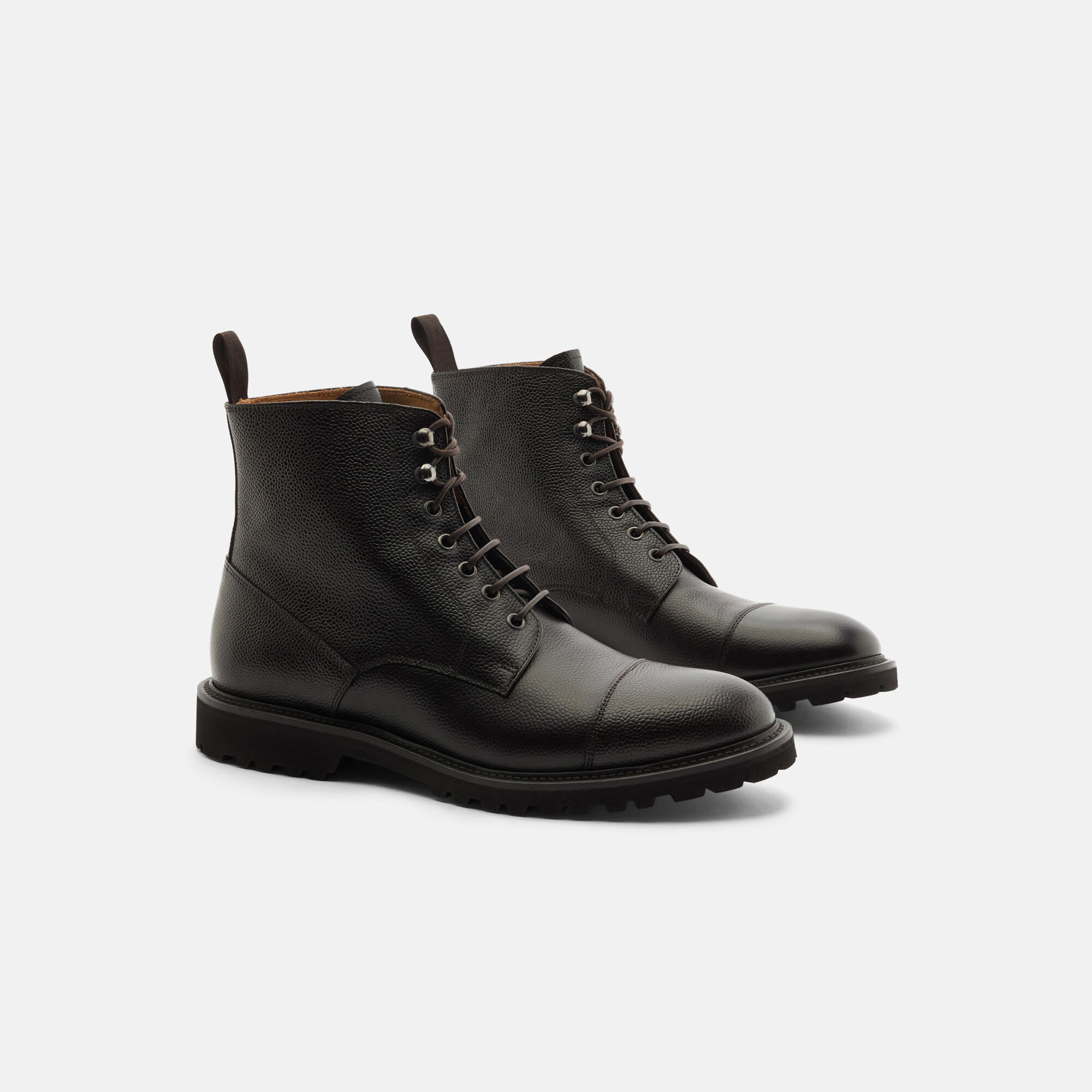 Scarosso Jackie 粒面 棕色 棕色 - 小牛皮 JACKIEBOOT