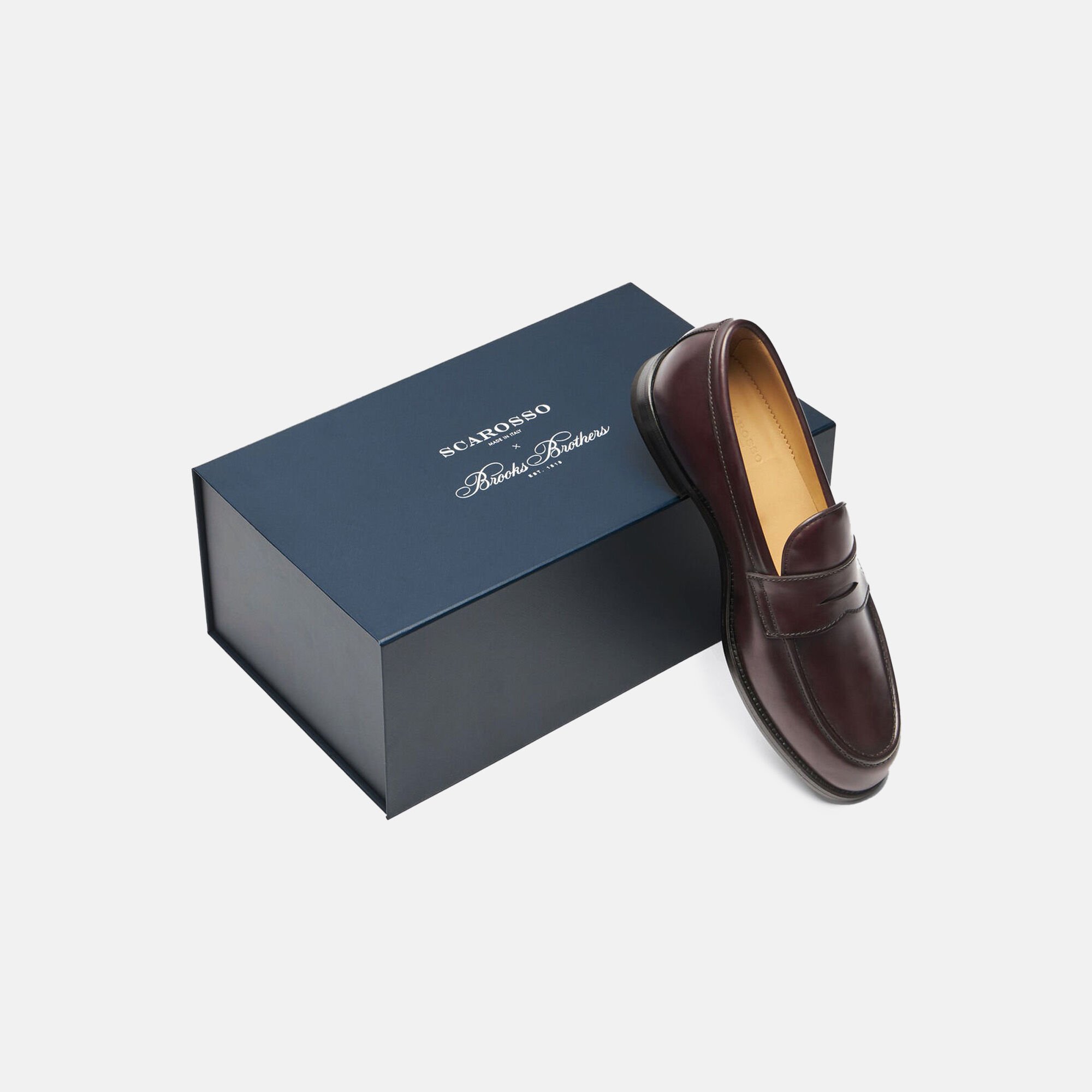 Scarosso Edward Burgundy x Brooks Brothers Burgundy - Calf EDWARDLOAF