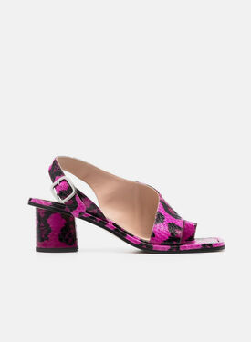 Scarosso Jill Fuchsia Elaphe Blue - Suede DELILAHSAND