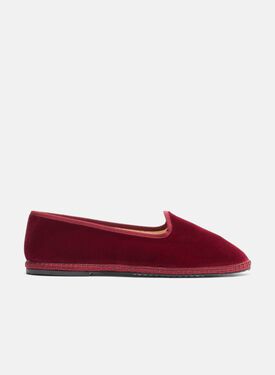 Scarosso Valentino Burgundy Velvet Orange - Velvet NEGRONISLIP