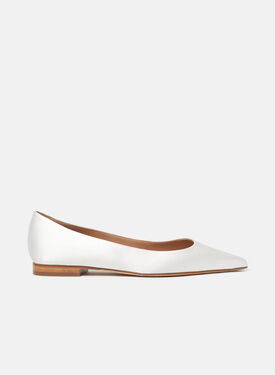 Scarosso Iris White Satin Nude - Calf CARLABALL