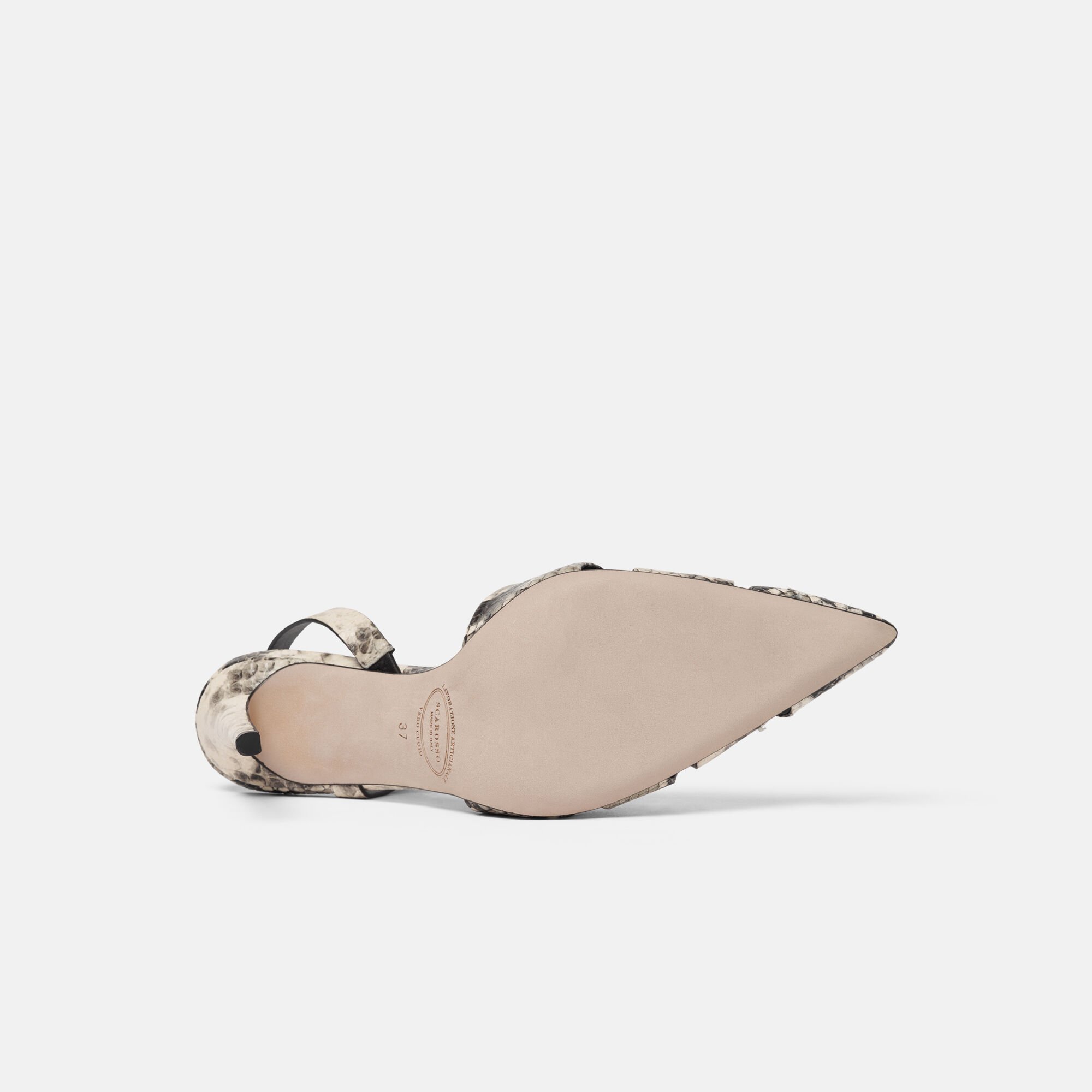 Scarosso Athena Python Grey - Snake-Printed Calf ATHENAPUMP
