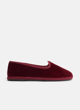 Scarosso Valentina Burgundy Velvet Leo - Velvet PETRASLIP