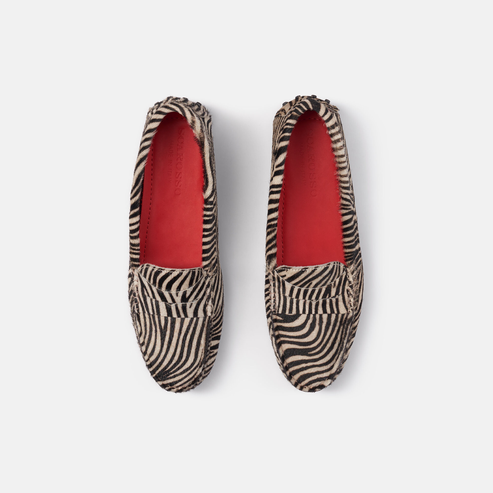 Scarosso Ashley Zebra Ponyhair Zebra - Ponyhair-Effect Calf ASHLEYDRIV