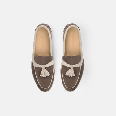 Scarosso Leandra Deep Taupe & Sand Suede Deep Taupe & Sand - Suede LEANDRALOAF
