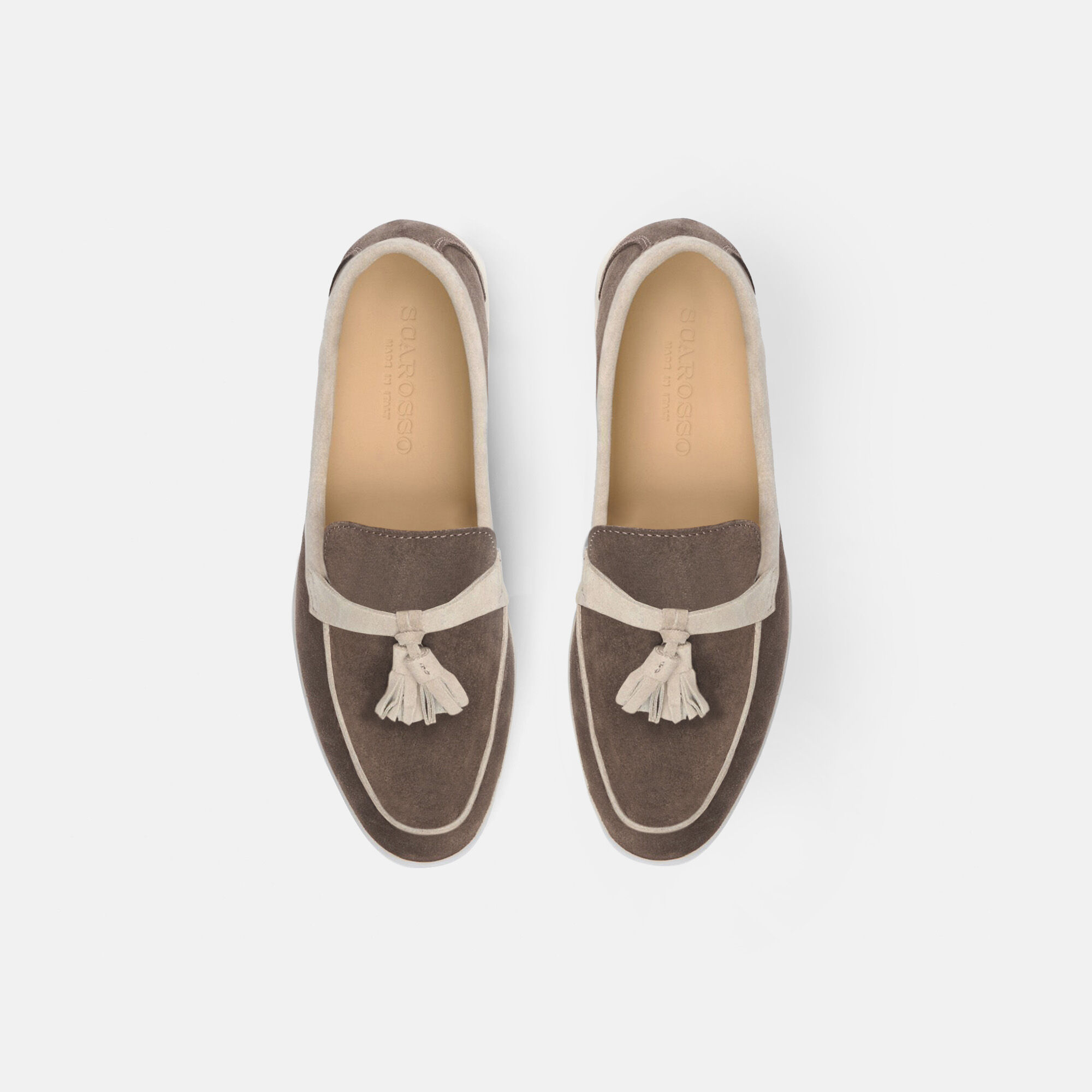 Scarosso Leandra Deep Taupe & Sand Suede Deep Taupe & Sand - Suede LEANDRALOAF