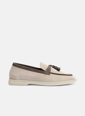 Scarosso Leandra Sand & Deep Taupe Suede Butter - Suede LEANDRALOAF