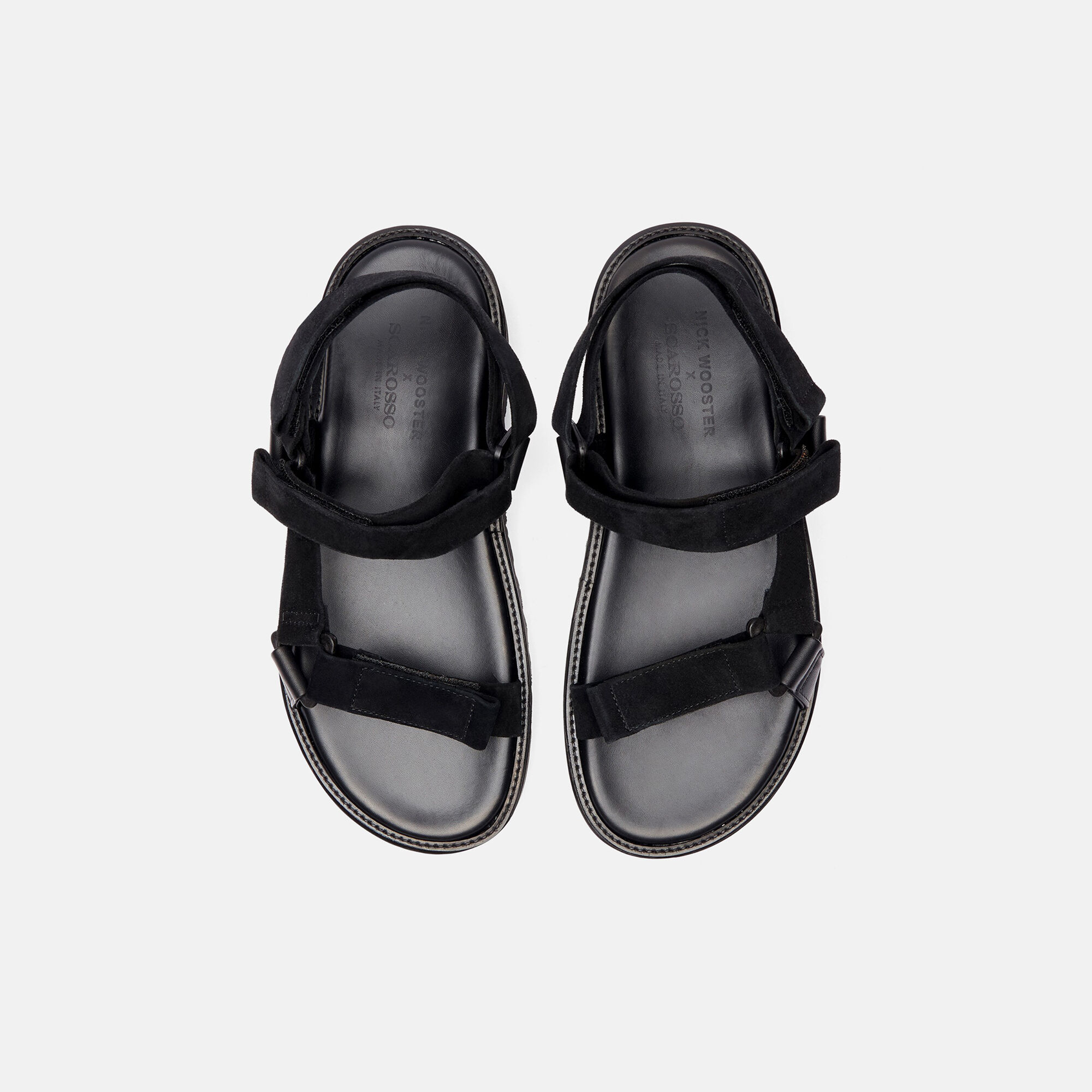 Scarosso Wooster V Nero Scamosciato Nero - Vitello WOOSTERVSAND
