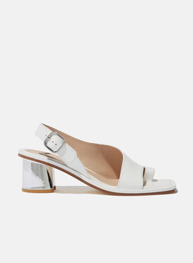 Scarosso Jill White Black - Patent JUNEPUMP