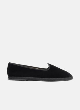 Scarosso Valentino Black Velvet Black - velvet VALENTINOSLIP