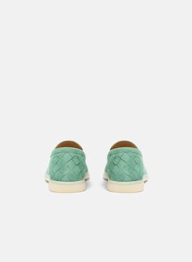 Ludovica Jade Green Geflochten Scarosso: Jadegrün – Veloursleder LUDOVICAPLOAF