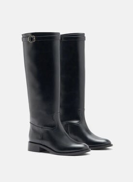 Lauren Schwarz Scarosso: Schwarz - Kalbsleder LAURENBOOT