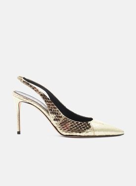 Scarosso Sutton Gold Elaphe Silver - Laminated Calf BLAZINGPUMP