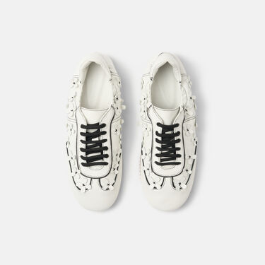 Riley White Flowers Scarosso: White – Calf RILEYSNEA