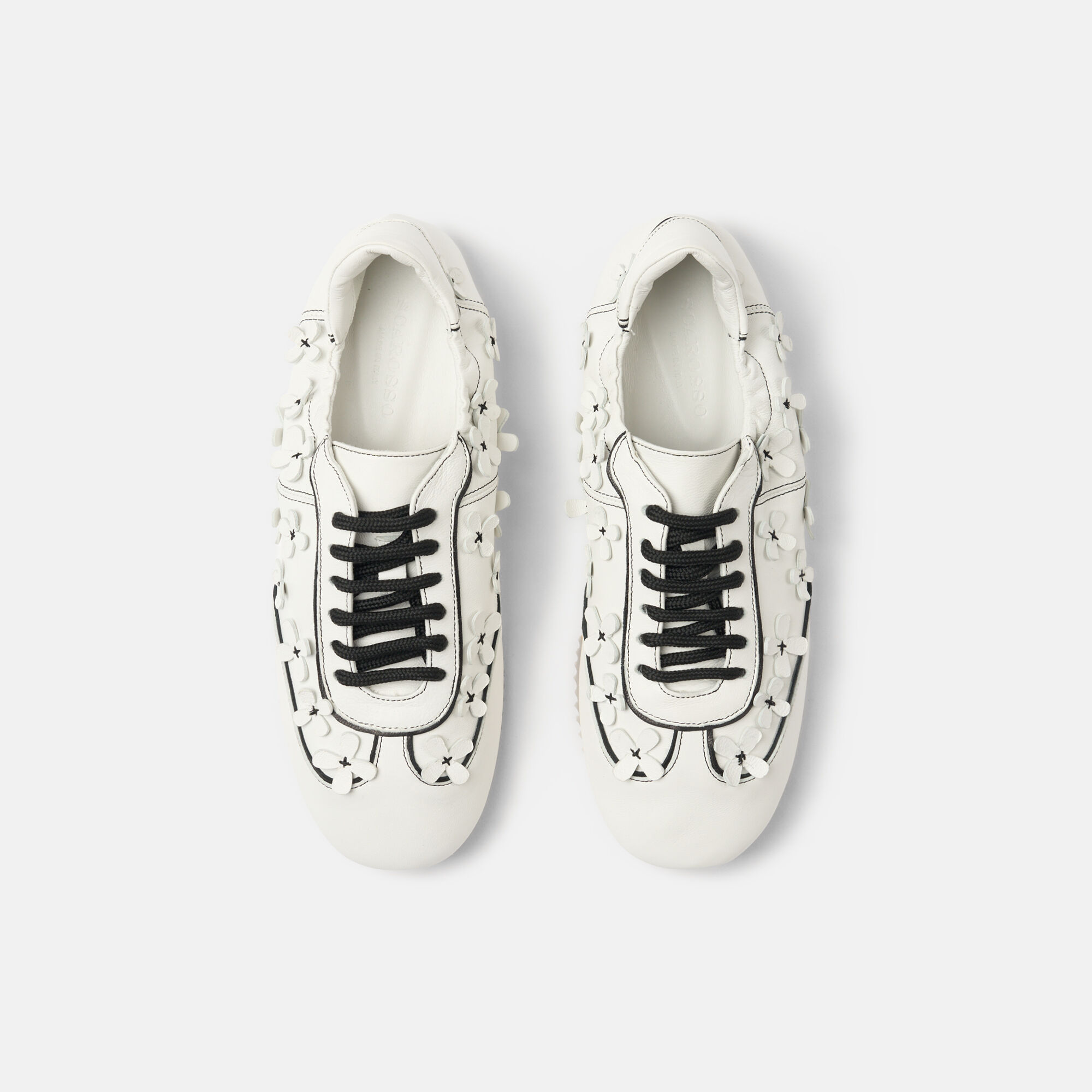 Riley White Flowers Scarosso: White – Calf RILEYSNEA