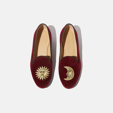 Scarosso Jordan Burgundy Velvet Burgundy - Velvet JORDANSLIP