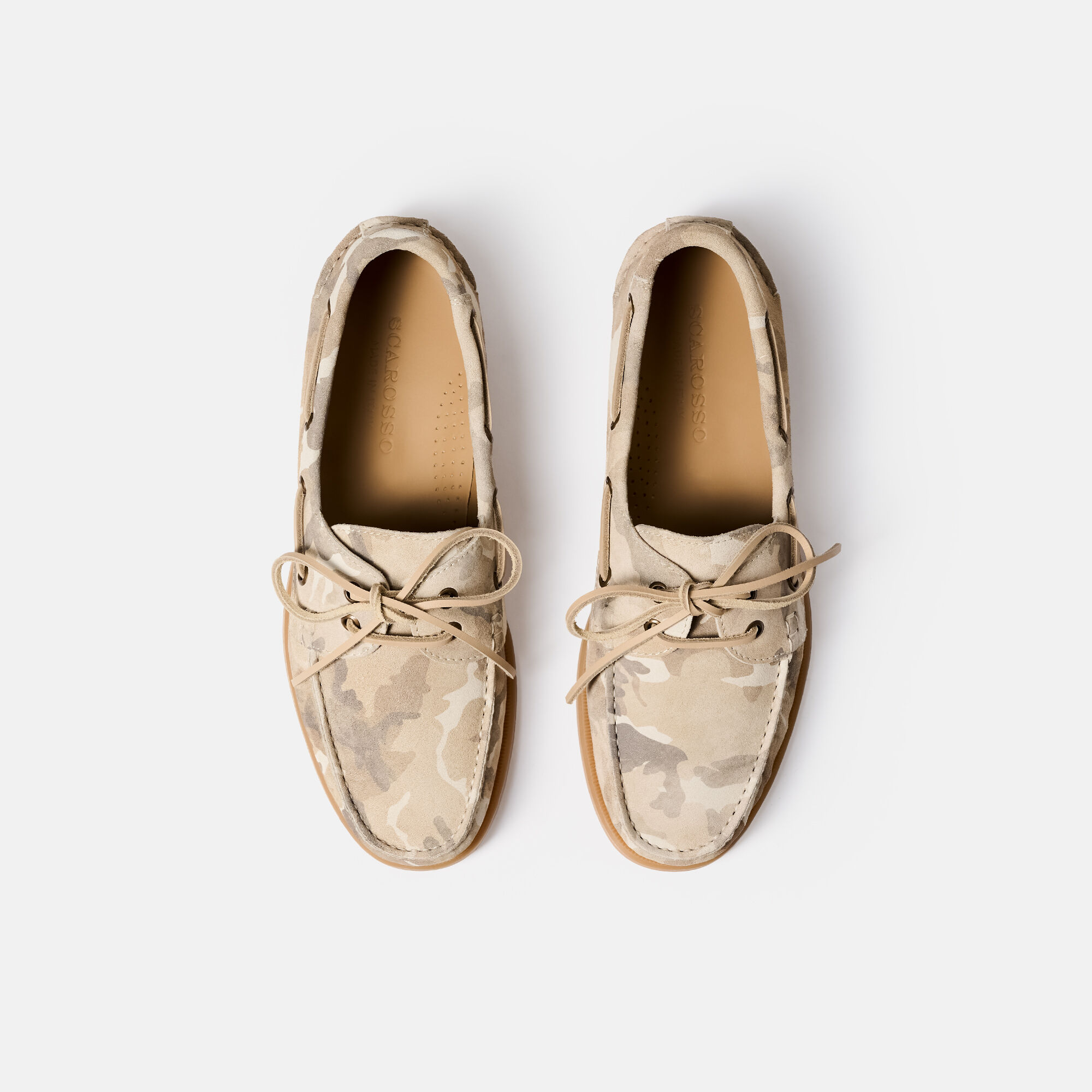 Scarosso Morgan Camo Beige Veloursleder Camouflage Beige - Veloursleder MORGANBOAT
