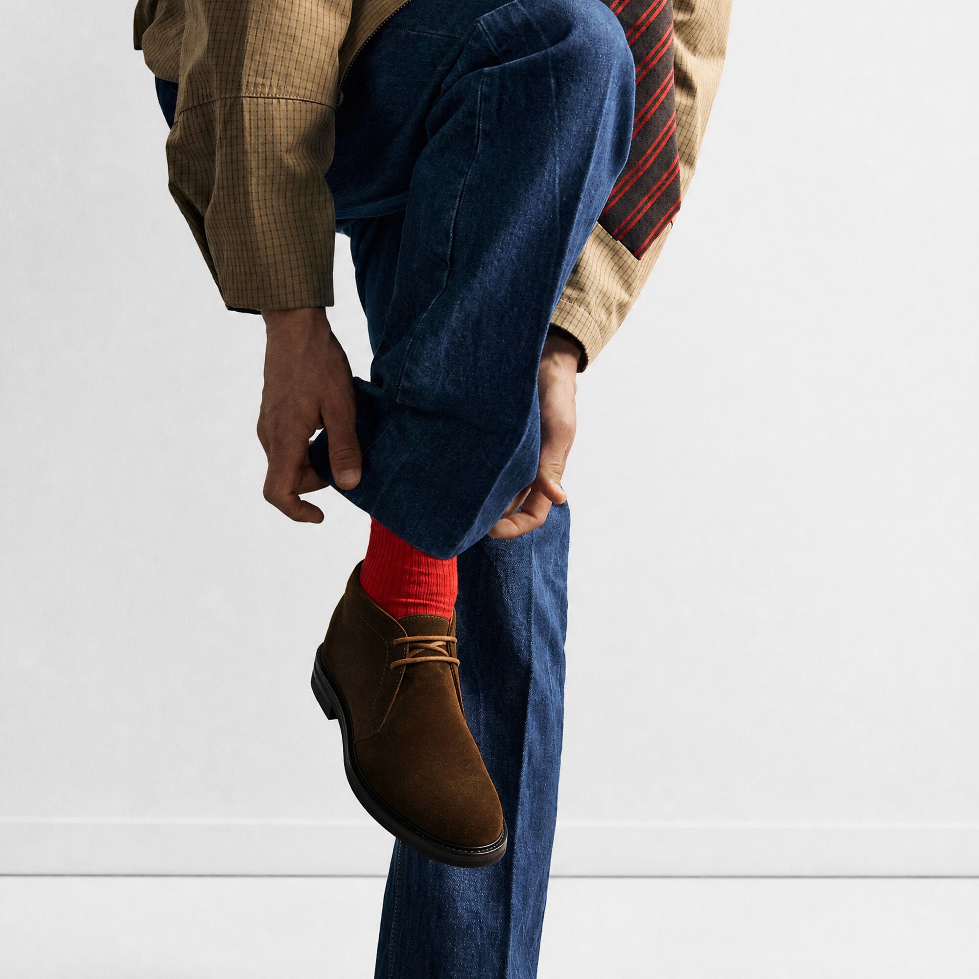 Roger Tobacco Suede Scarosso: Tobacco - Suede ROGERANKL