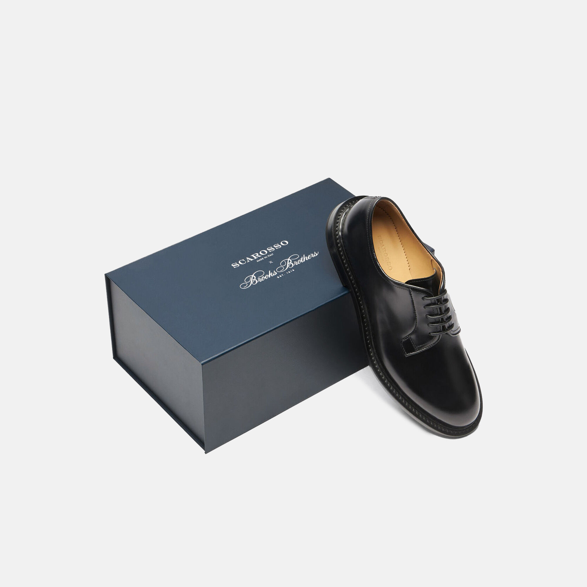 Scarosso Harry Black x Brooks Brothers Noir - Veau HARRYDERB