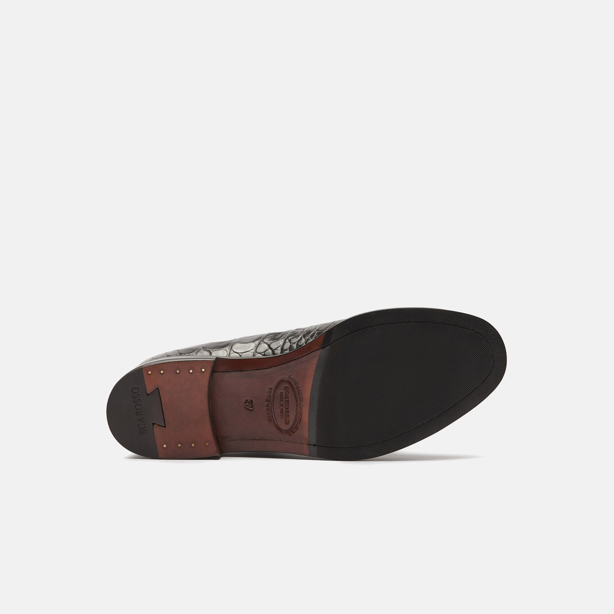 Scarosso Sienna Brown Croco Brown - Croco-Printed Calf SIENNALOAF