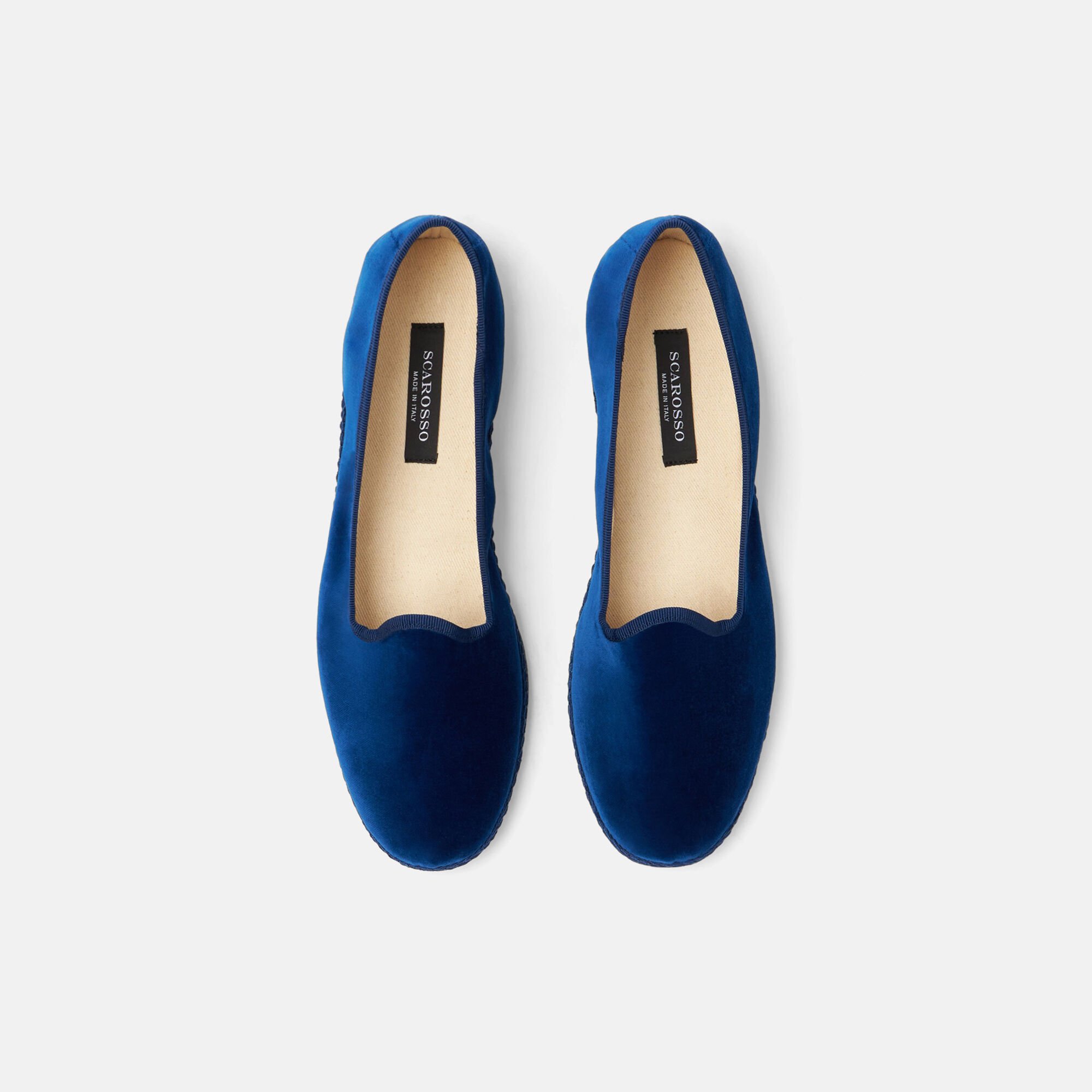 Scarosso Valentino Blue Velvet Blue - velvet VALENTINOSLIP