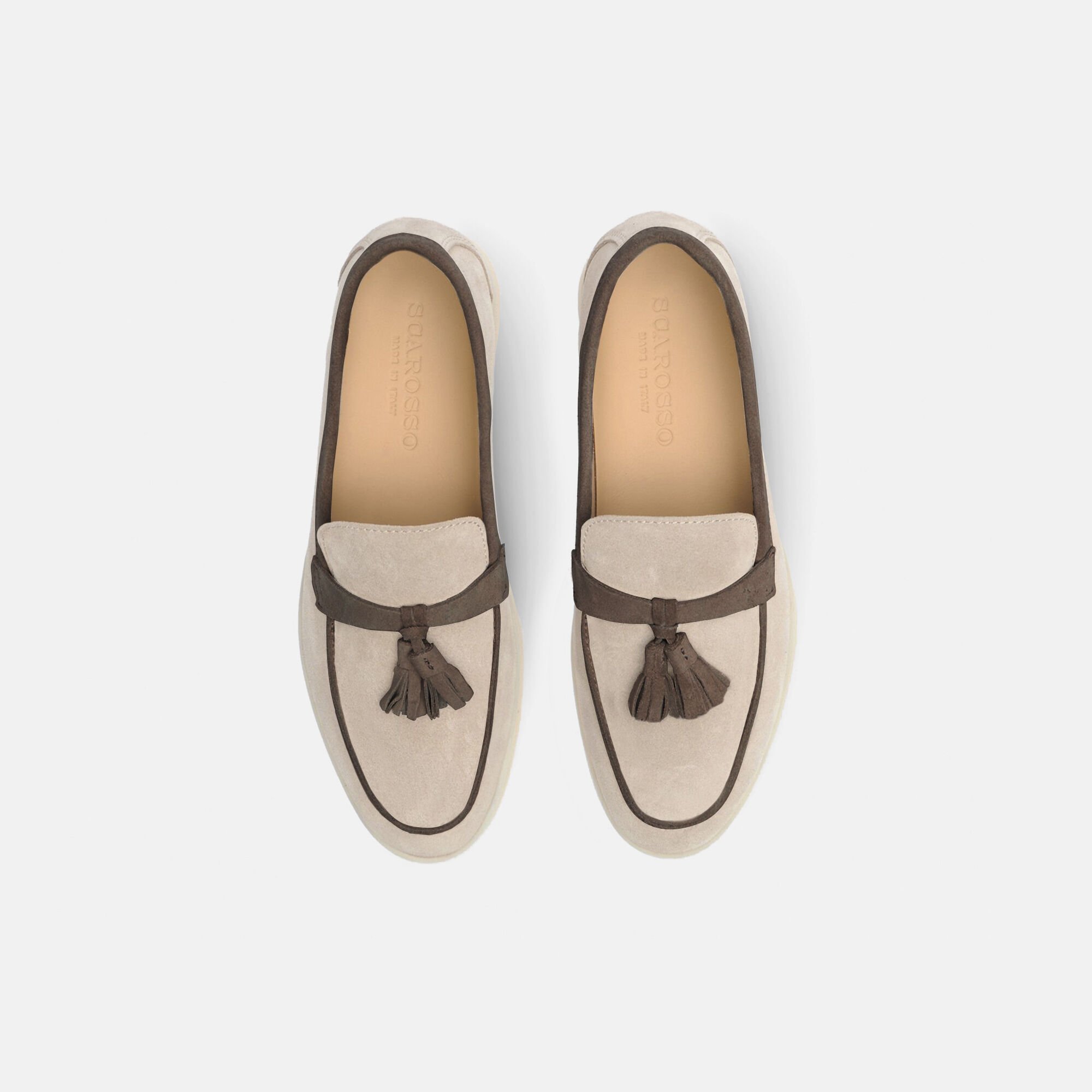 Scarosso Leandra Sand & Deep Taupe Veloursleder Sand & Deep Taupe - Veloursleder LEANDRALOAF