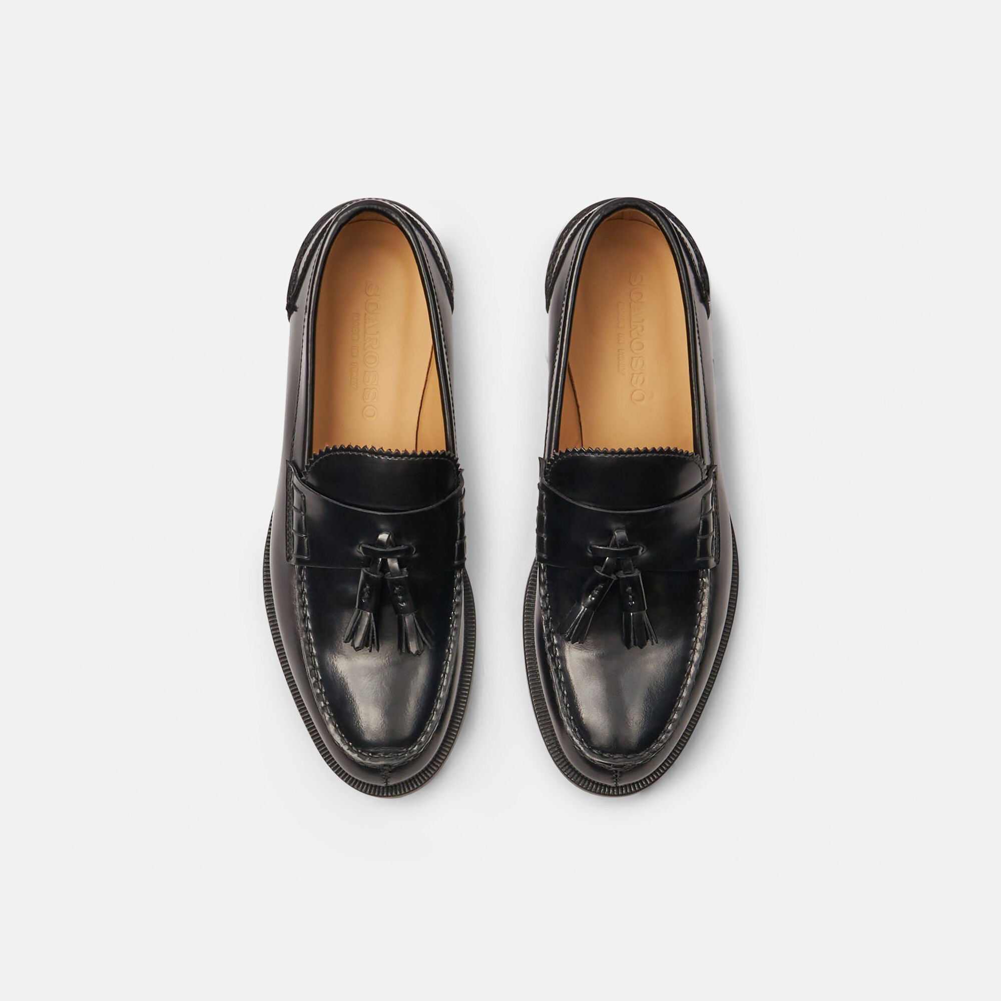Scarosso Ralphine Black Bright Black - Brushed Calf RALPHINELOAF