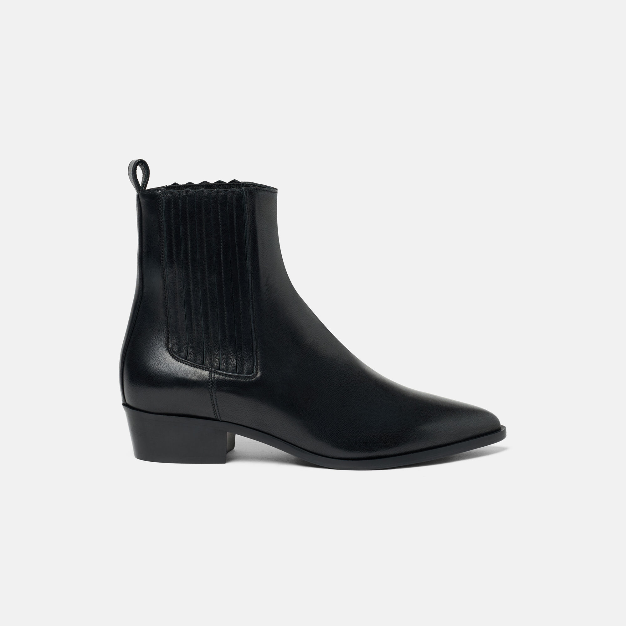Olivia Black Scarosso: Black - Calf OLIVIARCHEL