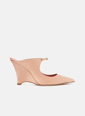 Scarosso Marta II Rose Satin Silver - Laminated Calf BLAZINGPUMP