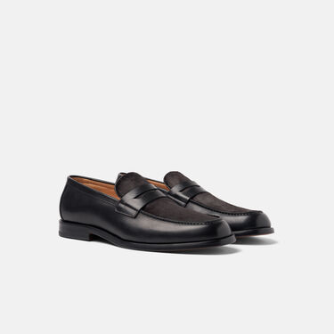 Scarosso Aaron Black Pony Black - Calf AARONLOAF