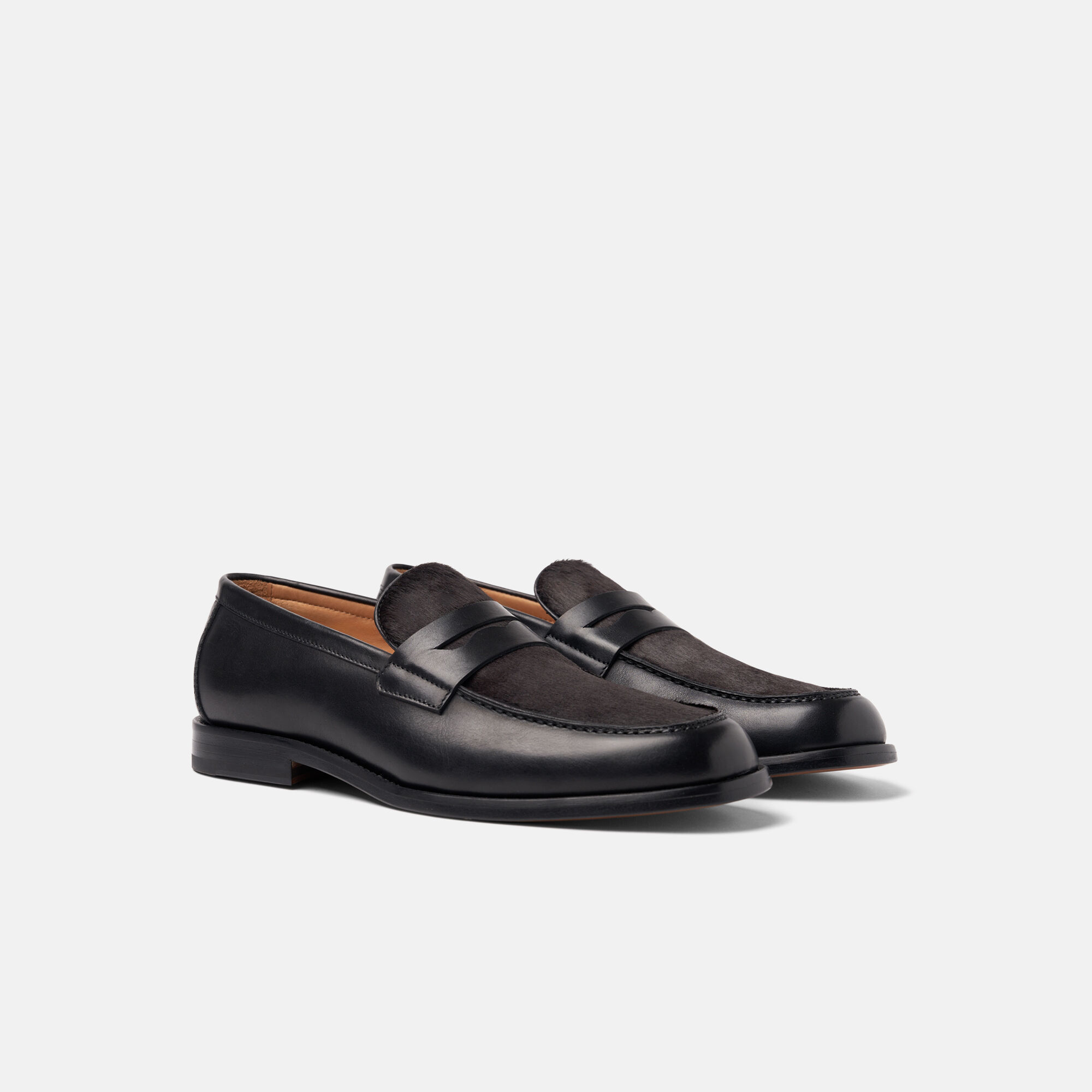Scarosso Aaron Black Pony Black - Calf AARONLOAF