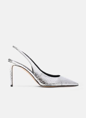 Scarosso Sutton Silver Elaphe Silver - Laminated Calf BLAZINGPUMP