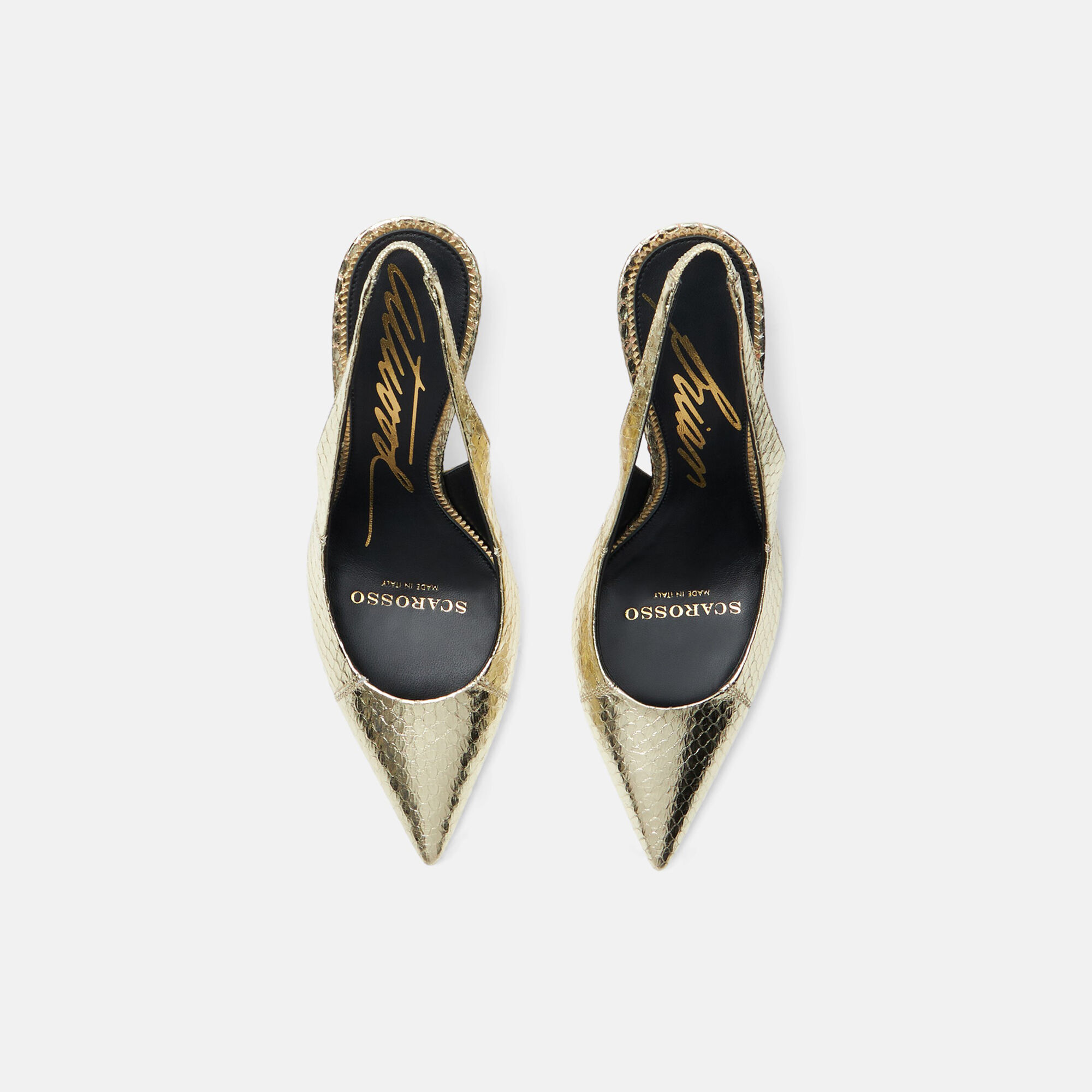 Scarosso Sutton Gold Elaphe Gold - Elaphe SUTTONPUMP