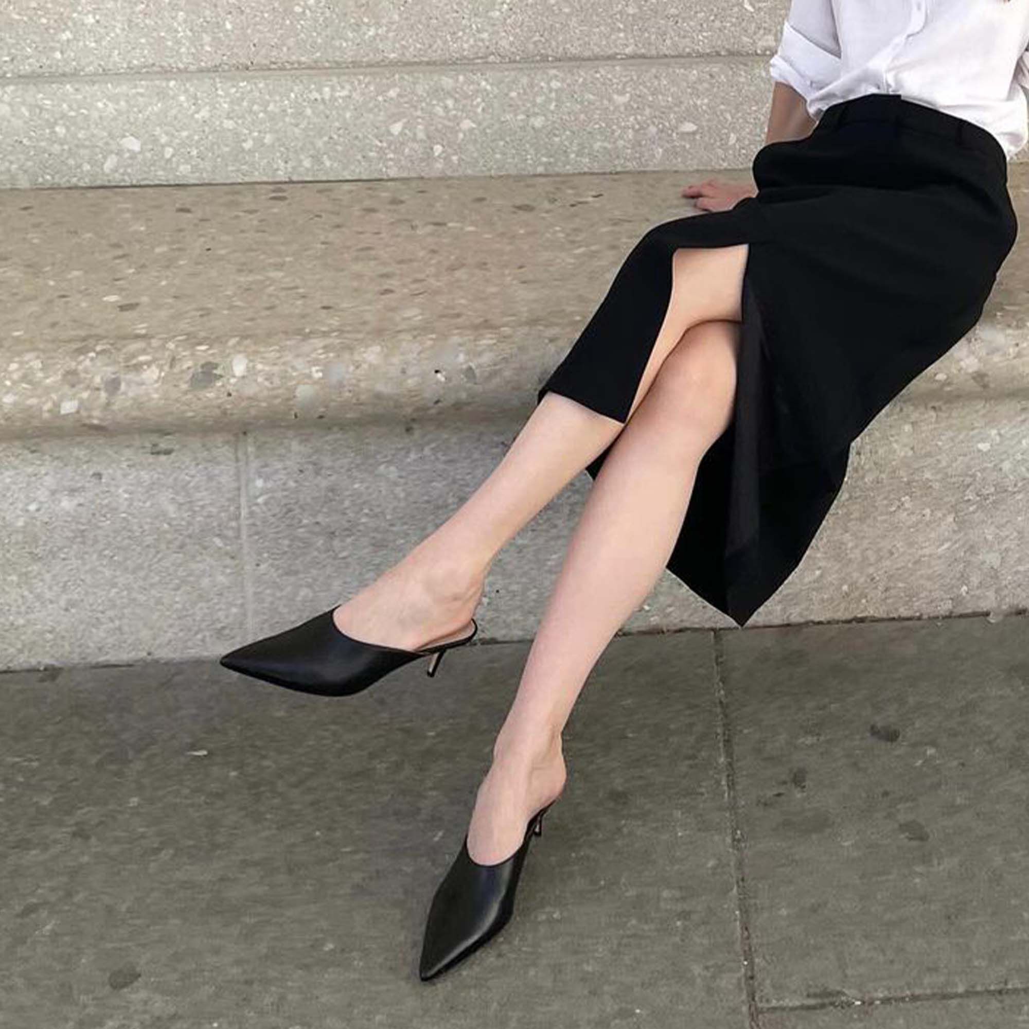 Scarosso Laura Noir Noir - Veau LAURAMULE