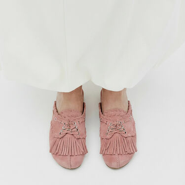 Flora Pink Suede Scarosso: Pink - Suede Flora Pink Suede Scarosso: Pink - Suede FLORAMULE