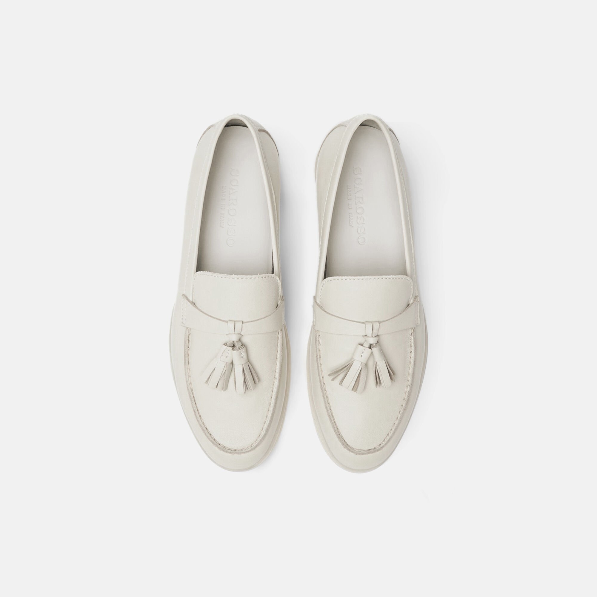 Scarosso Leandra Off White Off White - Calf LEANDRALOAF