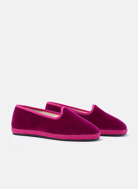Valentina Purple Velvet Scarosso: Purple - Velvet VALENTINASLIP