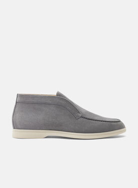 Scarosso Leonardo Grey Suede Black - Suede LEONARDOANKL