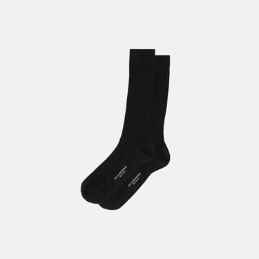 Scarosso Black Lisle Socks Black - Cotton LISLCOTTSOCK