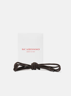 Scarosso Dark Brown laces Black SHOELACE