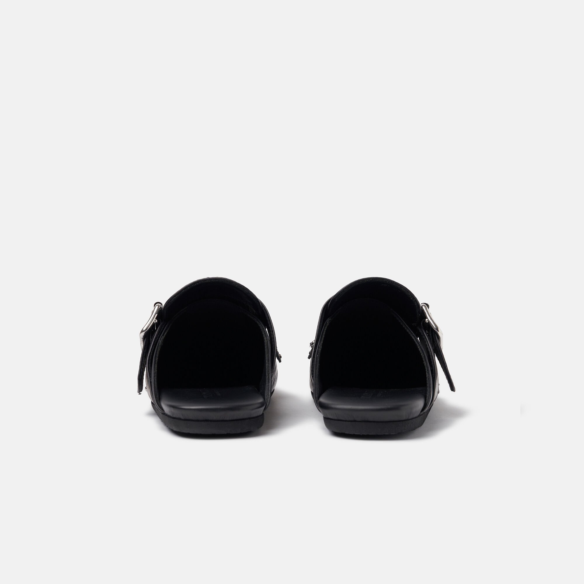 Scarosso Gaia Black Studded Black - Calf GAIAMULE