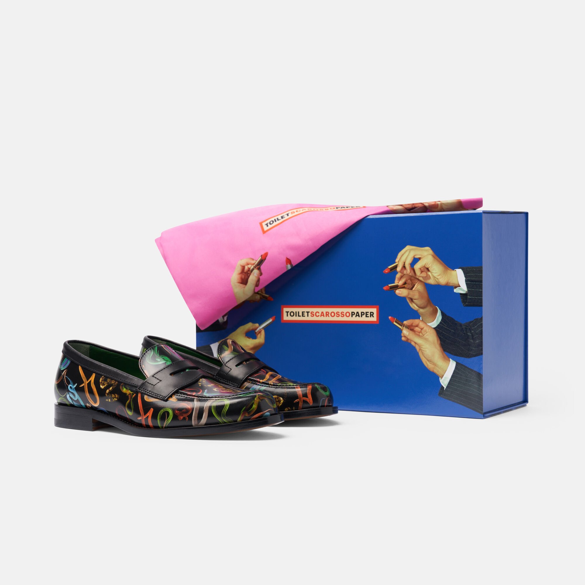 Scarosso Snakes Storm for Her Black - Calf TOILETWLOAF