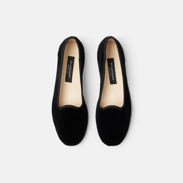 Scarosso Valentina Black Velvet Black - velvet VALENTINASLIP