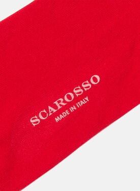 Red Cotton Socks Scarosso: Red - Cotton COLOCOTTSOCK